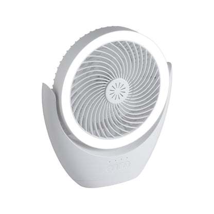 Ventilador de Sobremesa Travel LED 3W AJP / Alemar blanco con luz encendida