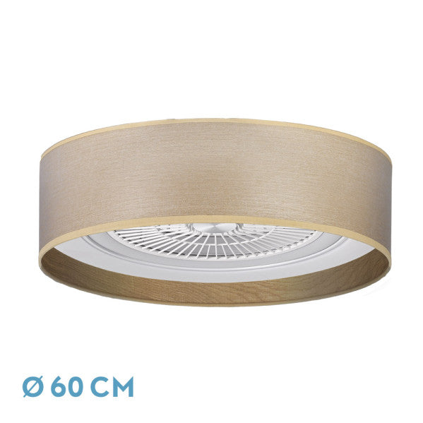Ventilador de Techo Fabrilamp / Abrila TANIA - Madera Clara - 72W LED - LUZGURÚ