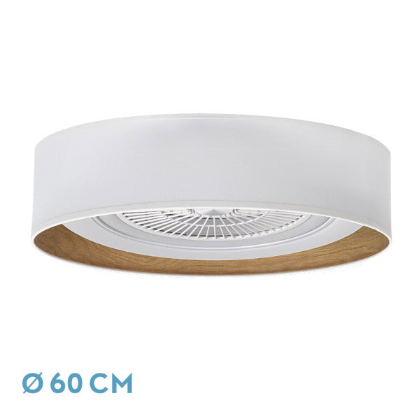 Ventilador de Techo Fabrilamp / Abrila Tania - Blanco/Madera Clara - LUZGURÚ