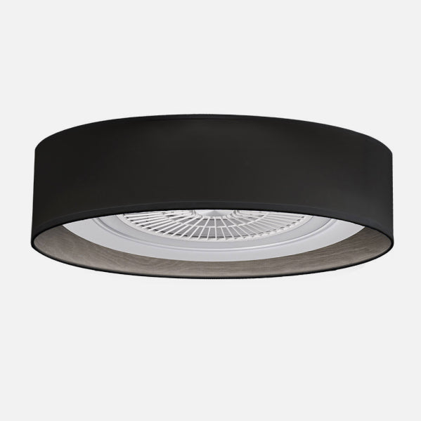 Ventilador de techo LED Fabrilamp/Abrila Tania (Ref. 188391509) - Detalles: Diseño moderno negro/madera gris, 5 aspas, 72W, 6120lm, 3 temperaturas de luz, mando a distancia con temporizador y memoria, 6 velocidades.
