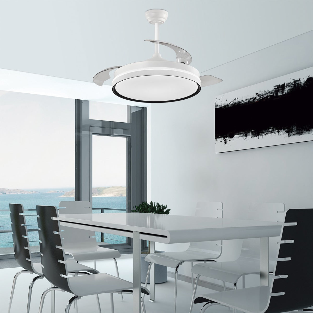 Medidas del ventilador VIC 50cm blanco/negro AJP/Alemar (Ref. 11535) - LuzGuru.com
