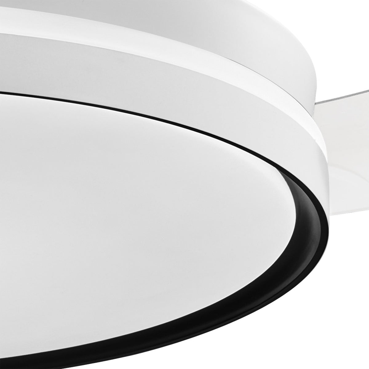Medidas ventilador VIC 50cm AJP/Alemar 11535.  Ventilador de techo blanco/negro silencioso. LuzGuru.

