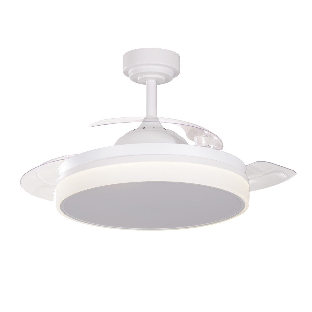 Ventilador de techo Vera fabricado en PMMA color blanco