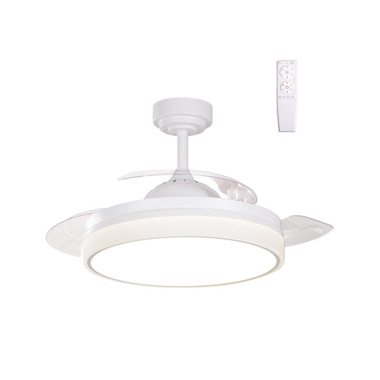 Ventilador de Techo con Luz LED Vera Mini 40W Blanco CristalRecord - vista principal | CristalRecord