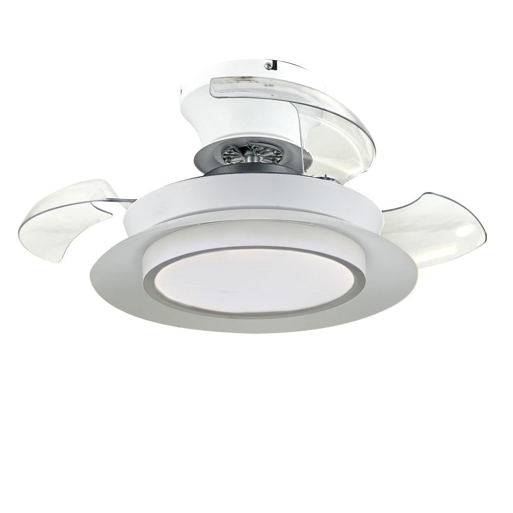 Ventilador de techo LED con 6 velocidades y aspas retráctiles