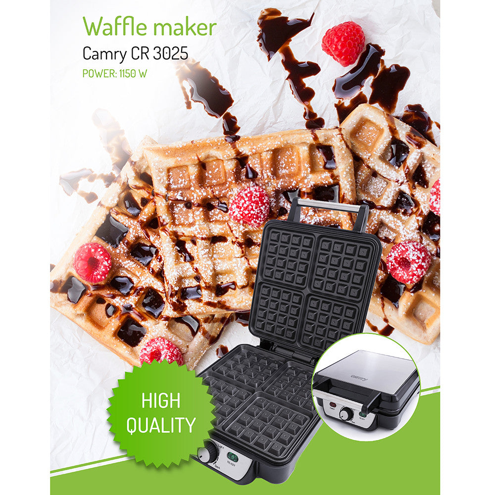 Gofrera antiadherente ideal para preparar desayunos en la cocina