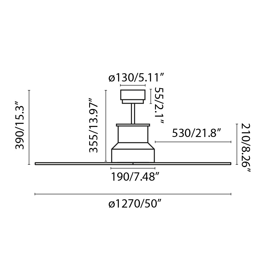 Ventilador de Techo 3356 LED 3000K – vista 2 · Ref. 33481-7