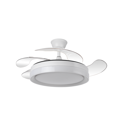 Ventilador de Techo Zenit 107 cm Aspas Retráctiles y LED Blanco Fabrilamp - vista principal | Fabrilamp / Abrila · Ref. 208491301